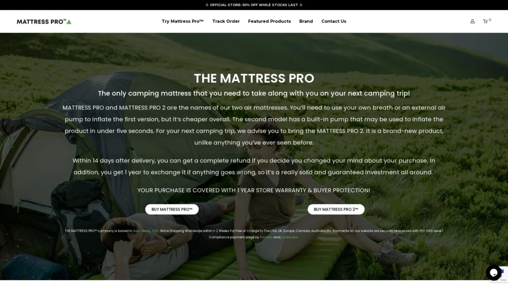 Web Design London Portfolio - Mattress Pro
